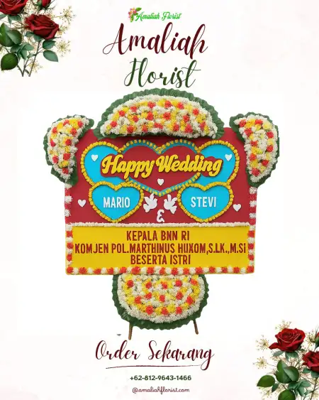 Papan Bunga Pernikahan Tumatangtang Satu